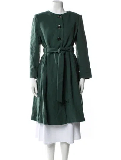 Pre-owned Armani Collezioni Virgin Wool Coat In Green