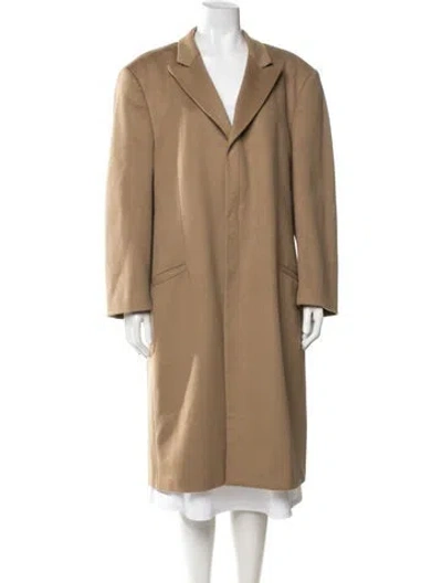 Pre-owned Armani Collezioni Virgin Wool Coat In Neutrals