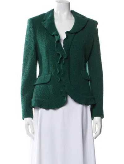 Pre-owned Armani Collezioni Virgin Wool Evening Jacket In Green