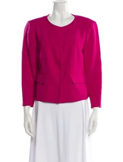 Pre-owned Armani Collezioni Virgin Wool Jacket In Pink