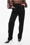Armani Collezioni Virgin Wool Straight-fit Pants With Drawstring