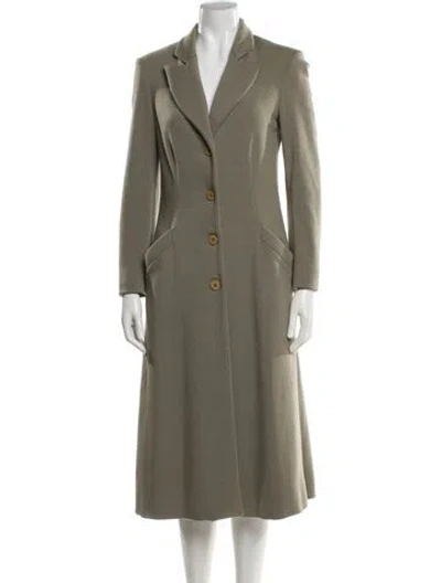 Pre-owned Armani Collezioni Virgin Wool Trench Coat In Neutral