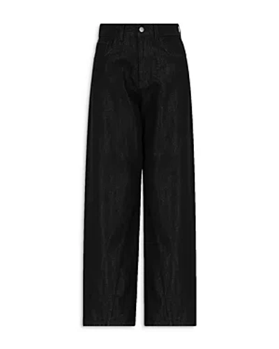 Armani Collezioni Emporio Armani Drawstring Pants In Solid Black