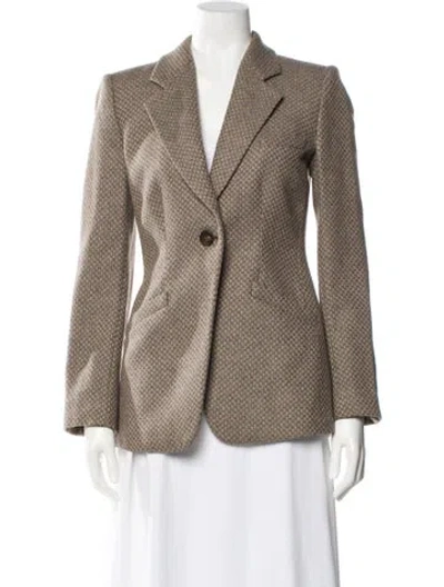 Pre-owned Armani Collezioni Wool Blazer In Neutral