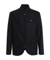 Armani Collezioni Wool Collar Jacket In Black