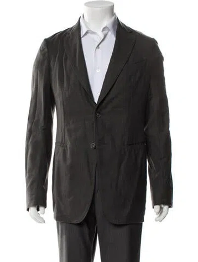Pre-owned Armani Collezioni Wool Jacket In Gray
