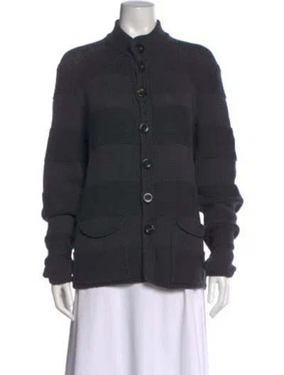 Pre-owned Armani Collezioni Wool Mock Neck Sweater In Gray