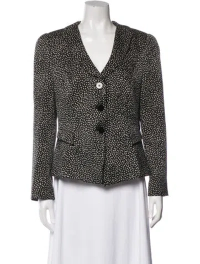 Pre-owned Armani Collezioni Wool Patterned Blazer In Multi