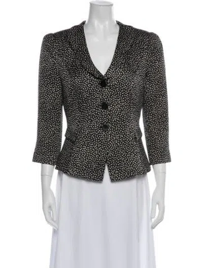 Pre-owned Armani Collezioni Wool Patterned Blazer In Multi