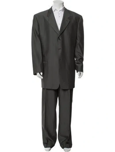 Pre-owned Armani Collezioni Wool Suit In Gray