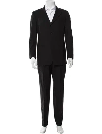Pre-owned Armani Collezioni Wool Two-piece Suit In Black