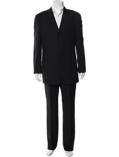 Pre-owned Armani Collezioni Wool Two-piece Suit In Black