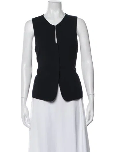 Pre-owned Armani Collezioni Wool Vest In Black