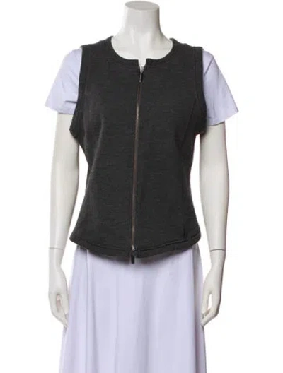Pre-owned Armani Collezioni Wool Vest In Gray
