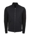Armani Collezioni Zipper Casual Jacket In Black