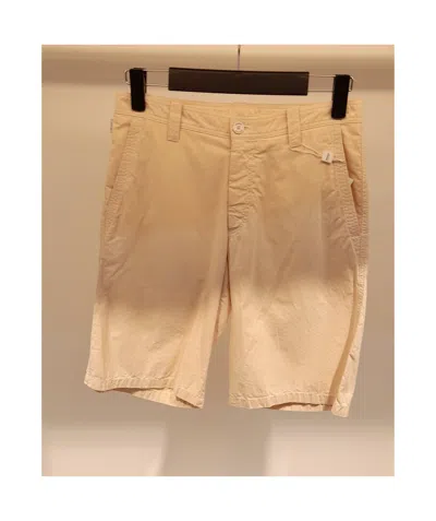 Armani Collezioni Zippered Casual Shorts In Nude