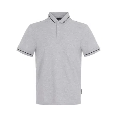 Armani Exchange Man Polo Shirt Light Grey Size S Cotton