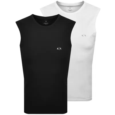 Armani Exchange 2 Pack Vest Tops In Black