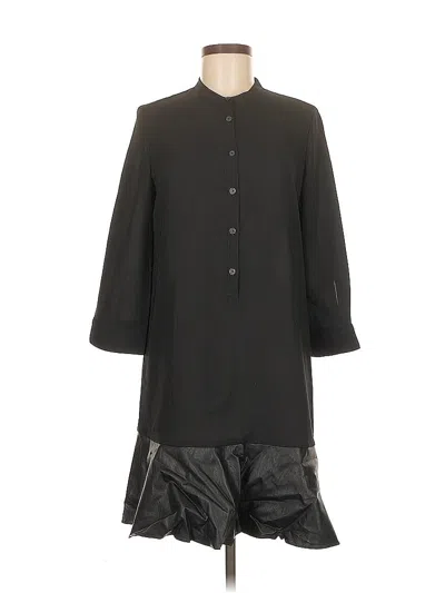 Pre-owned Armani Exchange 3/4 Sleeve Blouse In Black