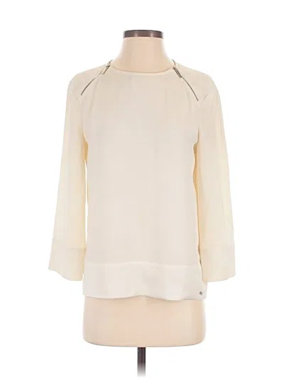 Pre-owned Armani Exchange 3/4 Sleeve Blouse In White