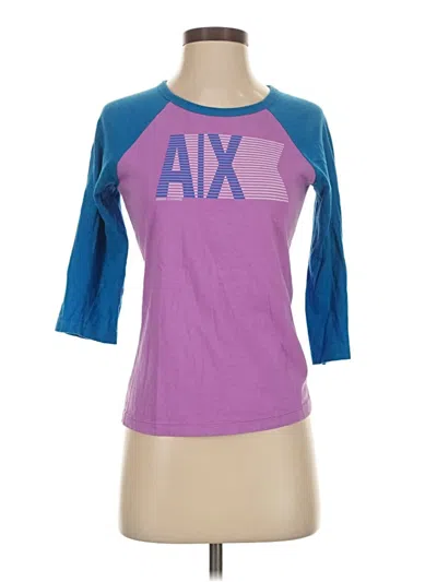 Pre-owned Armani Exchange 3/4 Sleeve T-shirt In Purple