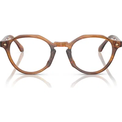 Armani Exchange 47mm Small Phantos Optical Glasses In Brown