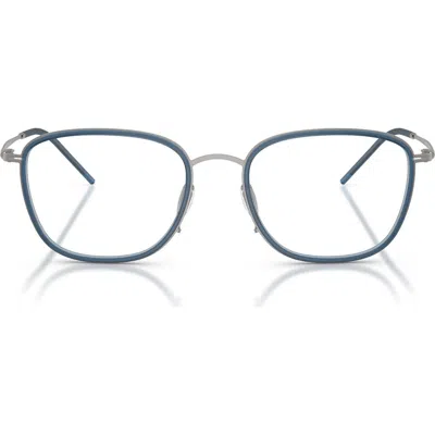 Armani Exchange 51mm Pillow Optical Glasses In Blue