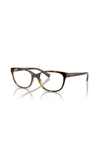 Armani Exchange 53mm Cat Eye Optical Glasses In Brown