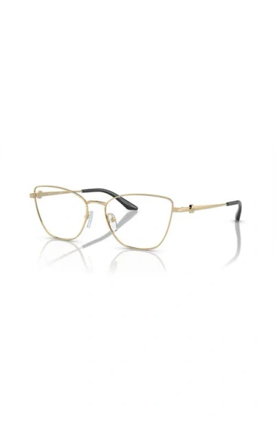 Armani Exchange 53mm Cat Eye Optical Glasses In Gold