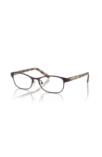 Armani Exchange 53mm Oval Optical Glasses In Metallic