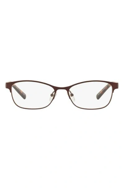Armani Exchange 53mm Oval Optical Glasses In Brown