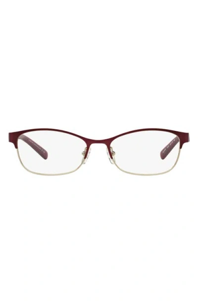Armani Exchange 53mm Oval Optical Glasses In Burgundy