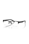 Armani Exchange 53mm Rectangle Optical Glasses In Black