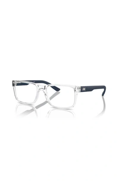 Armani Exchange 53mm Square Optical Glasses In White