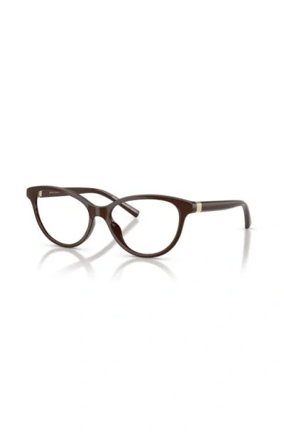Armani Exchange 54mm Cat Eye Optical Glasses In Brown