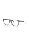 Armani Exchange 54mm Rectangle Optical Glasses In Black