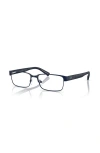 Armani Exchange 54mm Rectangle Optical Glasses In Blue