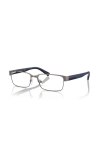 Armani Exchange 54mm Rectangle Optical Glasses In Metallic