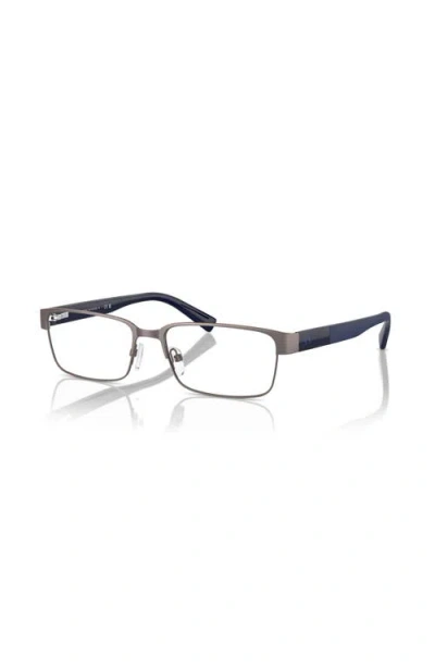 Armani Exchange 54mm Rectangle Optical Glasses In Metallic
