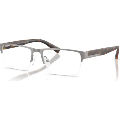 Armani Exchange 54mm Rectangle Optical Glasses In Gray