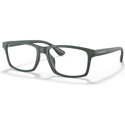 Armani Exchange 54mm Rectangle Optical Glasses In Green