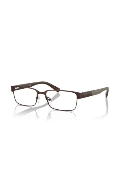 Armani Exchange 54mm Rectangle Optical Glasses In Metallic