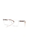 Armani Exchange 54mm Rectangle Optical Glasses In White