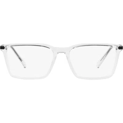 Armani Exchange 54mm Rectangle Optical Glasses In White