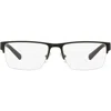 Armani Exchange 54mm Semirimless Rectangular Optical Glasses In Black