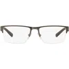 Armani Exchange 54mm Semirimless Rectangular Optical Glasses In Black