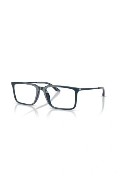 Armani Exchange 54mm Square Optical Glasses In Blue