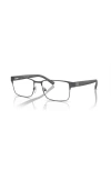 Armani Exchange 54mm Square Optical Glasses In Black