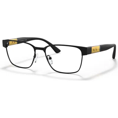 Armani Exchange 55mm Rectangle Optical Glasses In Black