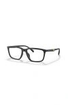Armani Exchange 55mm Rectangle Optical Glasses In Black